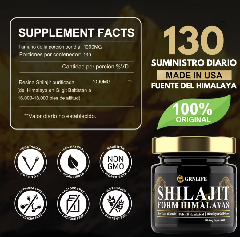 SHILAJIT RECIN x 60g: Ideal para rendir al máximo todos los días.