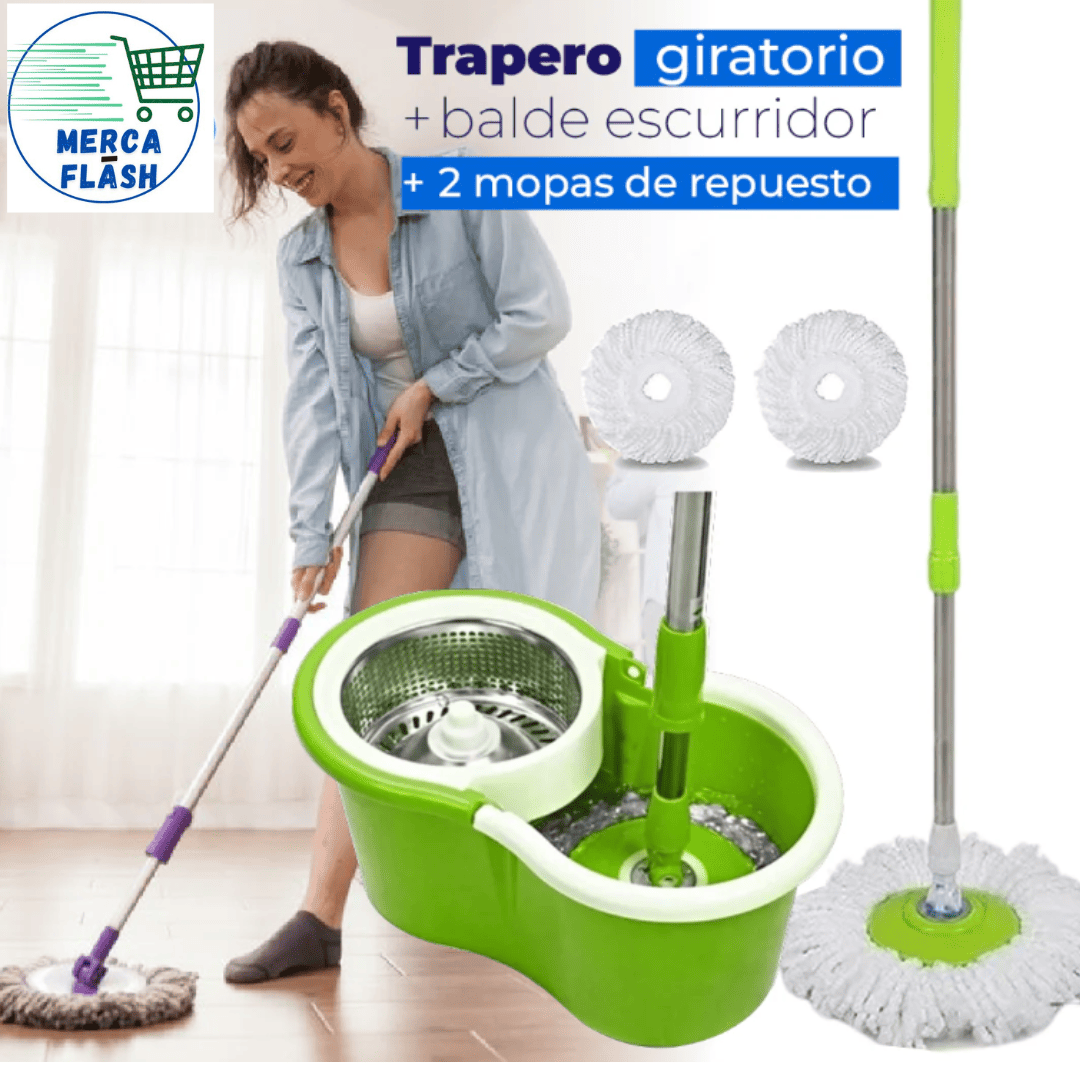 Mopa Giratoria 360° – La revolución en la limpieza del hogar