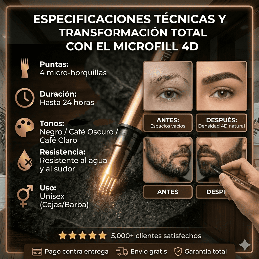 Lapiz MicroFill 4D 2x1: Cejas perfectas en pocos Segundos
