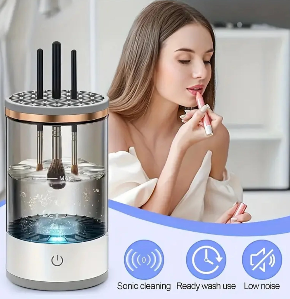 LIMPIADOR DE BROCHAS ELECTRICO: cuidado y belleza en un producto.