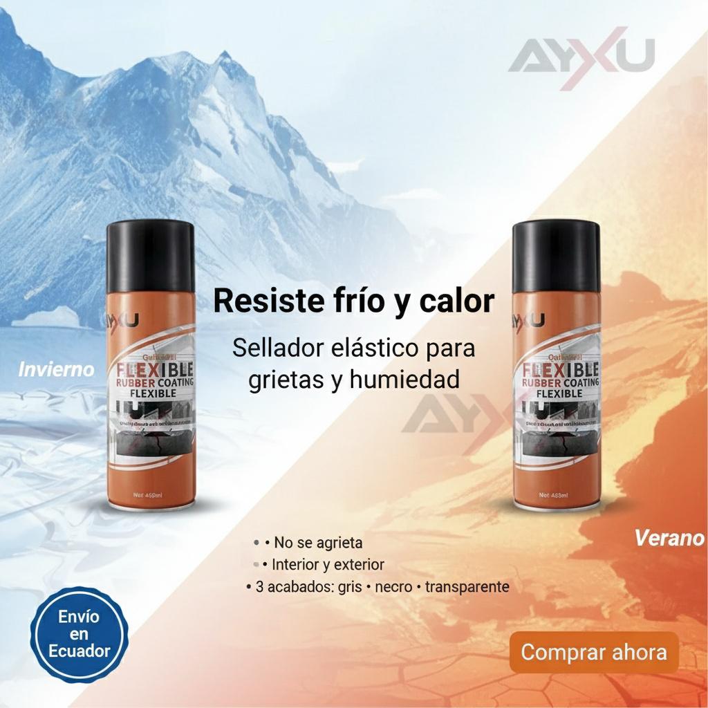 Spray Sellador Rubber Coating 3x1: soluciona la humedad, grietas y filtraciones