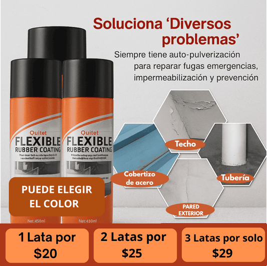 Spray Sellador Rubber Coating 3x1: soluciona la humedad, grietas y filtraciones