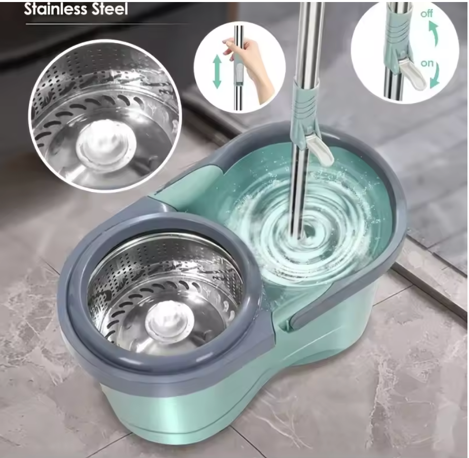 Mopa Giratoria 360° – La revolución en la limpieza del hogar