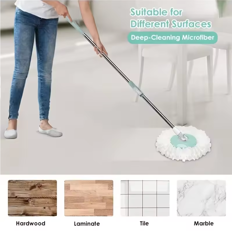 Mopa Giratoria 360° – La revolución en la limpieza del hogar