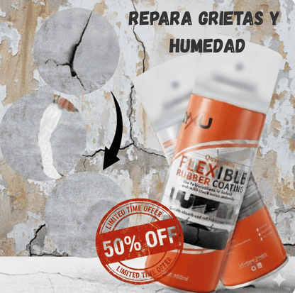 Spray Sellador Rubber Coating 3x1: soluciona la humedad, grietas y filtraciones