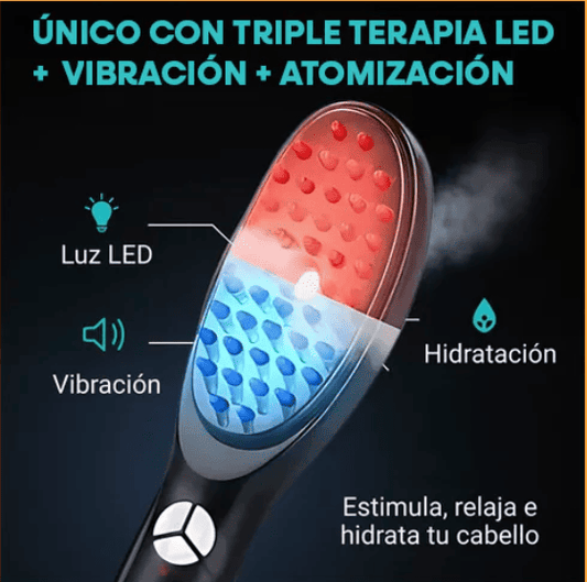 Cepillo Masajeador Capilar LED Spa Pro 4 EN 1