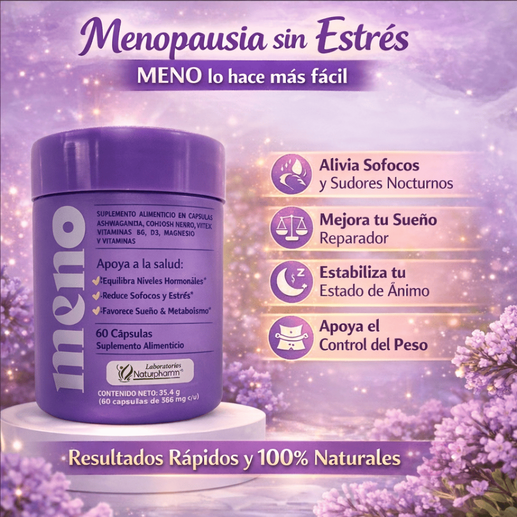 "Recupera tu equilibrio, tu sueño y tu figura." La única fórmula avanzada que alivia los síntomas de la menopausia mientras reactiva tu metabolismo.