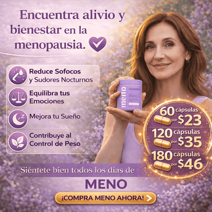"Recupera tu equilibrio, tu sueño y tu figura." La única fórmula avanzada que alivia los síntomas de la menopausia mientras reactiva tu metabolismo.