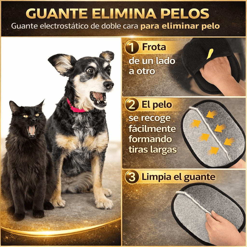 "Guante Removedor de Pelos Pro™ - Reutilizable y Ecológico"