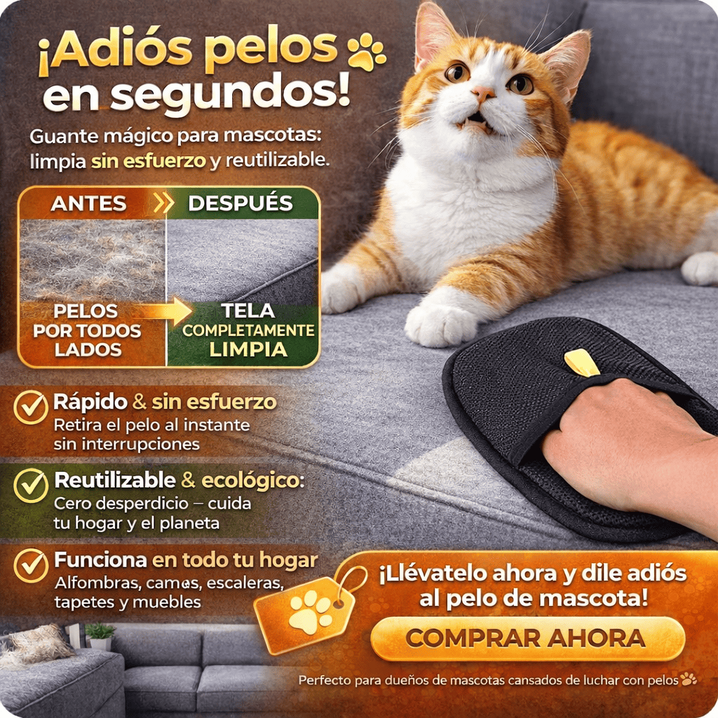 "Guante Removedor de Pelos Pro™ - Reutilizable y Ecológico"