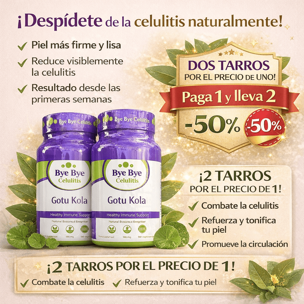 Bye Bye Celulitis Gold – El secreto natural para una piel firme y lisa desde las primeras semanas.