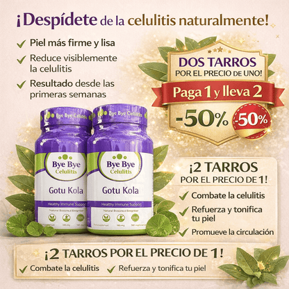 Bye Bye Celulitis Gold – El secreto natural para una piel firme y lisa desde las primeras semanas.