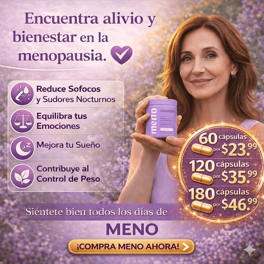"Recupera tu equilibrio, tu sueño y tu figura." La única fórmula avanzada que alivia los síntomas de la menopausia mientras reactiva tu metabolismo.