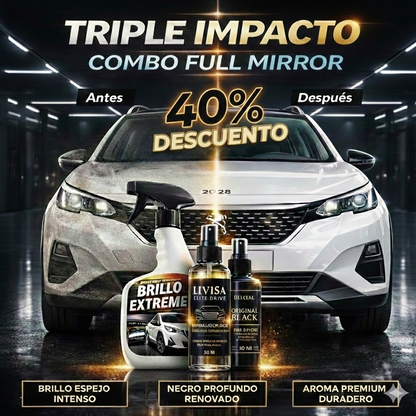 Mirror Shine Elite 3X1 – Brillo, Renovación y Aroma Premium Renovado